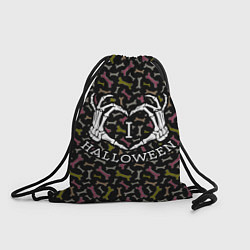Рюкзак-мешок Я люблю Хэллоуин, цвет: 3D-принт