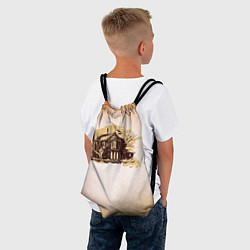 Рюкзак-мешок Страшный дом, цвет: 3D-принт — фото 2