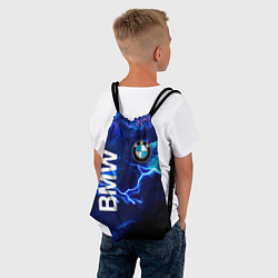 Рюкзак-мешок BMW Синяя молния, цвет: 3D-принт — фото 2