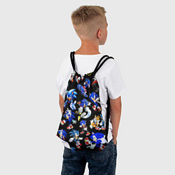 Рюкзак-мешок SONIC PATTERN HERO СОННИК, цвет: 3D-принт — фото 2