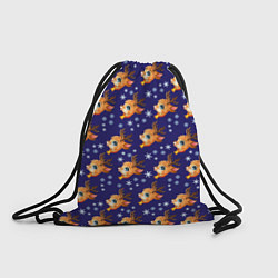 Рюкзак-мешок Новогодние олени паттерн, цвет: 3D-принт