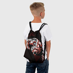 Рюкзак-мешок Злой тигр нападает, цвет: 3D-принт — фото 2