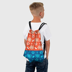 Рюкзак-мешок Новогодний узор, цвет: 3D-принт — фото 2