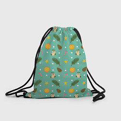 Рюкзак-мешок Cozy pattern Зимний узор, цвет: 3D-принт