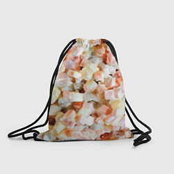 Рюкзак-мешок Салат Оливье Новогодняя Оливьешка, цвет: 3D-принт
