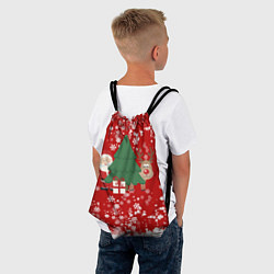 Рюкзак-мешок Новогоднее настроение Santa, цвет: 3D-принт — фото 2