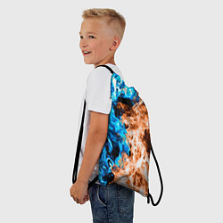 Рюкзак-мешок Огненное пламя, цвет: 3D-принт — фото 2