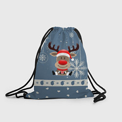 Рюкзак-мешок New Years Deer, цвет: 3D-принт