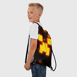 Рюкзак-мешок НОВОГОДНИЙ ОГНЕННЫЙ КРИПЕР CREEPER FIRE, цвет: 3D-принт — фото 2
