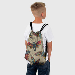 Рюкзак-мешок Мотыльки-черепа, цвет: 3D-принт — фото 2