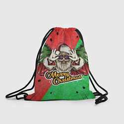 Рюкзак-мешок Арбузный Санта, цвет: 3D-принт