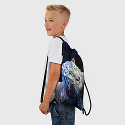 Рюкзак-мешок Неоновый тигр в воде, цвет: 3D-принт — фото 2