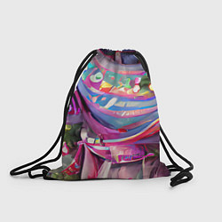 Рюкзак-мешок Новогодний конфетти, цвет: 3D-принт