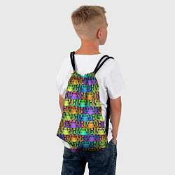 Рюкзак-мешок Радужные Тигровые Глаза, цвет: 3D-принт — фото 2