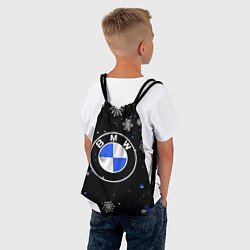 Рюкзак-мешок НОВОГОДНИЙ БМВ НОВЫЙ ГОД BMW, цвет: 3D-принт — фото 2