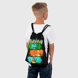 Рюкзак-мешок Стартовые покемоны - Pokemon, цвет: 3D-принт — фото 2