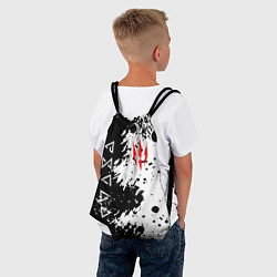 Рюкзак-мешок The Witcher black & white, цвет: 3D-принт — фото 2