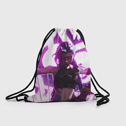 Рюкзак-мешок Arcane League Of Legends JINX NEON, цвет: 3D-принт