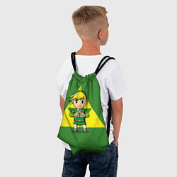 Рюкзак-мешок Трифорс и Линк, цвет: 3D-принт — фото 2
