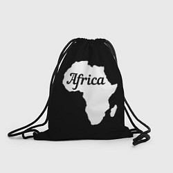 Рюкзак-мешок Африка на чёрном, цвет: 3D-принт