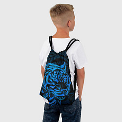 Рюкзак-мешок Голубой тигр Blue, цвет: 3D-принт — фото 2