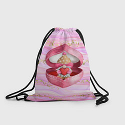 Рюкзак-мешок Гномик дарит сердечко, цвет: 3D-принт
