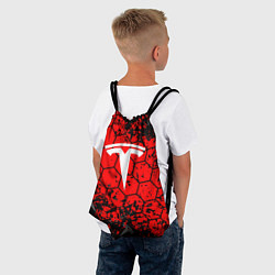 Рюкзак-мешок Tesla Logo соты, цвет: 3D-принт — фото 2