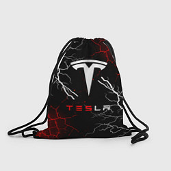 Рюкзак-мешок Tesla Трещины с молниями, цвет: 3D-принт