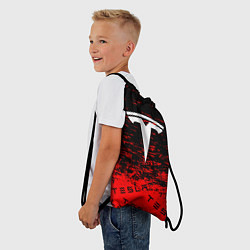 Рюкзак-мешок Tesla sport red, цвет: 3D-принт — фото 2