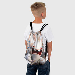 Рюкзак-мешок Бешеные кролики в толпе, цвет: 3D-принт — фото 2