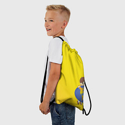 Рюкзак-мешок Мальчик из советского Атласа Мир, цвет: 3D-принт — фото 2
