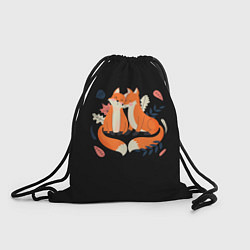 Рюкзак-мешок Лисы Animal love, цвет: 3D-принт