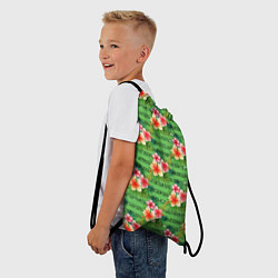 Рюкзак-мешок Летние цветочки и блестки, цвет: 3D-принт — фото 2