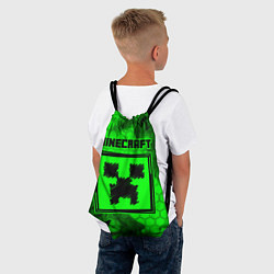 Рюкзак-мешок MINECRAFT - Зеленый Крипер, цвет: 3D-принт — фото 2