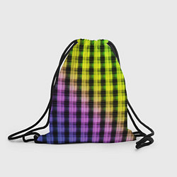 Рюкзак-мешок Градиентный клетчатый узор, цвет: 3D-принт