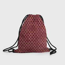 Рюкзак-мешок Gold & Red pattern, цвет: 3D-принт