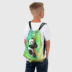 Рюкзак-мешок ПАНДА PANDA ЦВЕТНЫЕ КРАСКИ, цвет: 3D-принт — фото 2