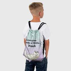 Рюкзак-мешок Кот на море, цвет: 3D-принт — фото 2