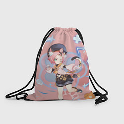 Рюкзак-мешок Cute Diona Genshin Impact, цвет: 3D-принт