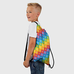Рюкзак-мешок Разноцветные Чакры, цвет: 3D-принт — фото 2