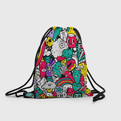 Рюкзак-мешок Веселые монстрики и привидения, цвет: 3D-принт