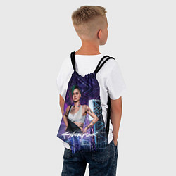 Рюкзак-мешок Judy Cyberpunk2077 Джуди, цвет: 3D-принт — фото 2
