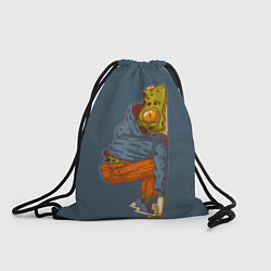 Рюкзак-мешок Уставшая лягуха, цвет: 3D-принт