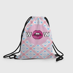 Рюкзак-мешок Wow! Губы, цвет: 3D-принт