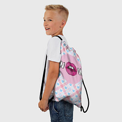 Рюкзак-мешок Wow! Губы, цвет: 3D-принт — фото 2