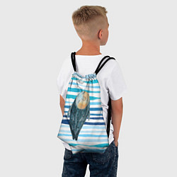 Рюкзак-мешок Рыба с человеческим лицом, цвет: 3D-принт — фото 2