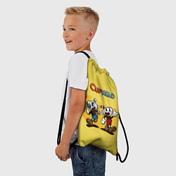 Рюкзак-мешок Cuphead and Mugman Чашечки, цвет: 3D-принт — фото 2