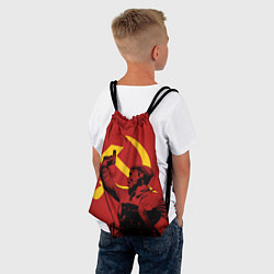 Рюкзак-мешок За родину: Серп и молот, цвет: 3D-принт — фото 2