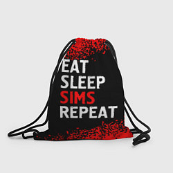 Рюкзак-мешок Eat Sleep Sims Repeat Краска, цвет: 3D-принт