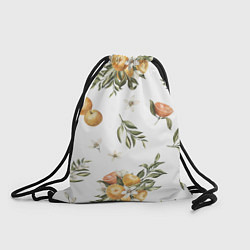 Рюкзак-мешок Цветы и Мандарин, цвет: 3D-принт